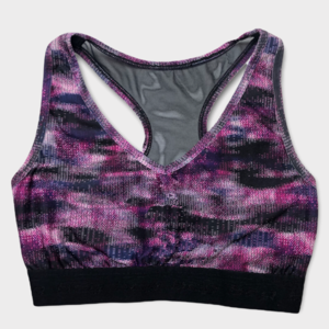 BCG Purple Mesh Racerback Workout Sports Bra Size Medium